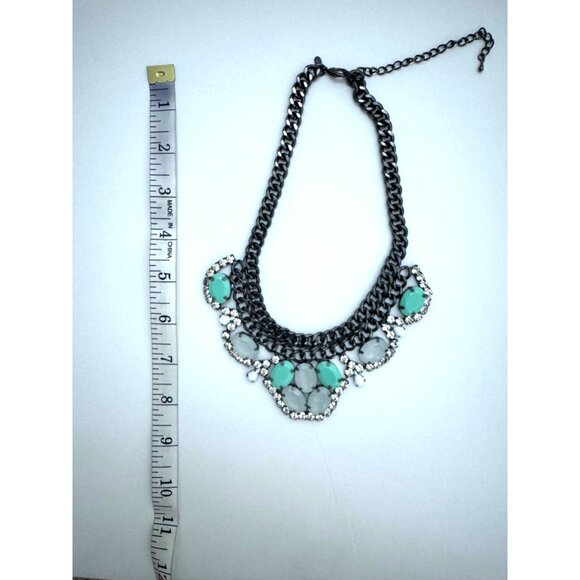 ELEGANT STATEMENT NECKLACE Jewelry Beaded Crystals Wedding Evening‎ Party - Picture 2 of 2